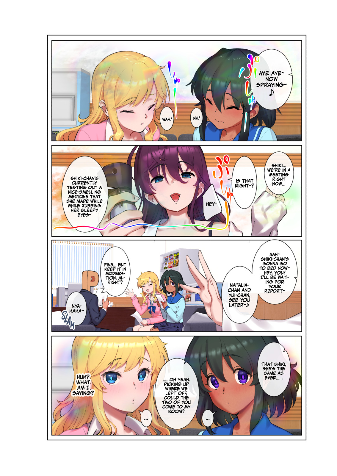 Hentai Manga Comic-Yui Nata Three-way Book-Read-2